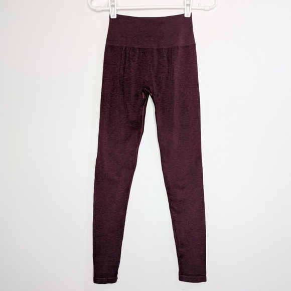 Alphalete Maroon Workout Exercise Leggings S - Picture 1 of 11
